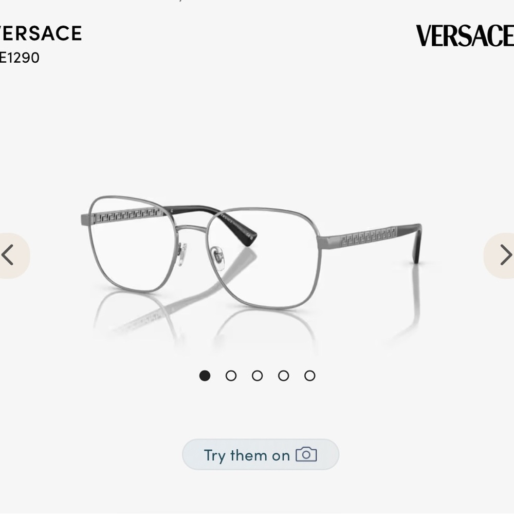 Versace Men's Eyeglasses Style 1290- Gunmetal NWT